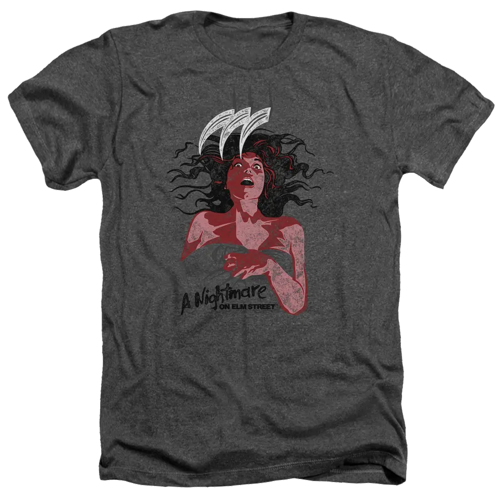 A Nightmare on Elm Street Illustrated European Poster - Men's Heather T-Shirt A Nightmare on Elm Street