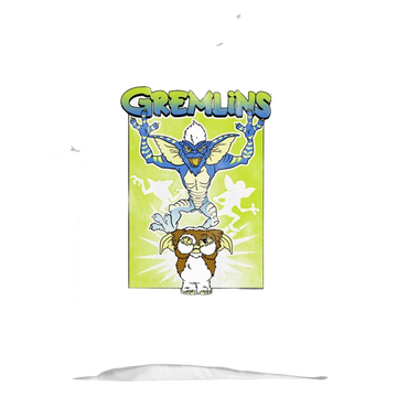 White kid's t-shirt for ages 4 to 7 with Gremlins Be Afraid graphic