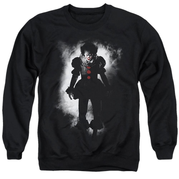 Black men's crewneck sweatshirt with IT Floater graphic