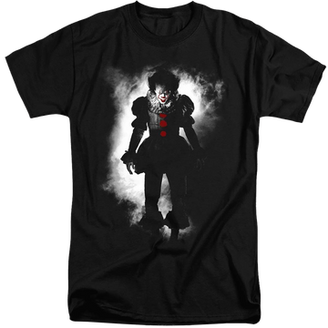 Black men's tall fit t-shirt with IT Floater graphic
