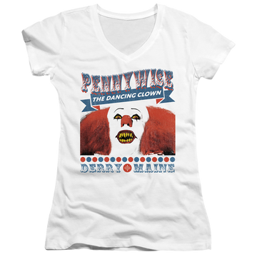 It Tv Miniseries The Dancing Clown - Juniors V-Neck T-Shirt Juniors V-Neck T-Shirt IT