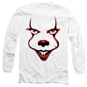 White men's long sleeve t-shirt with IT Smile graphic