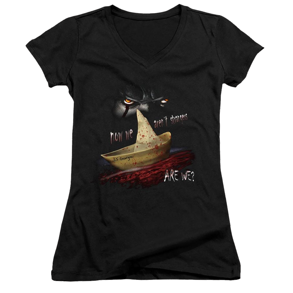 It Now We Arent Strangers - Juniors V-Neck T-Shirt Juniors V-Neck T-Shirt IT