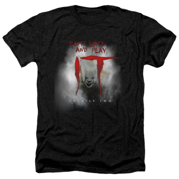 Charcoal men's heather t-shirt with IT Come Back And Play graphic