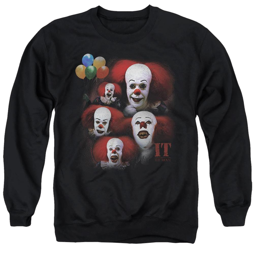 It Tv Miniseries Many Faces Of Pennywise - Men's Crewneck Sweatshirt Men's Crewneck Sweatshirt IT