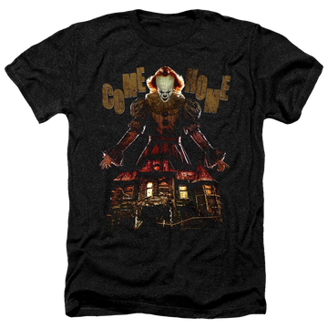 Charcoal men's heather t-shirt with IT Come Home graphic