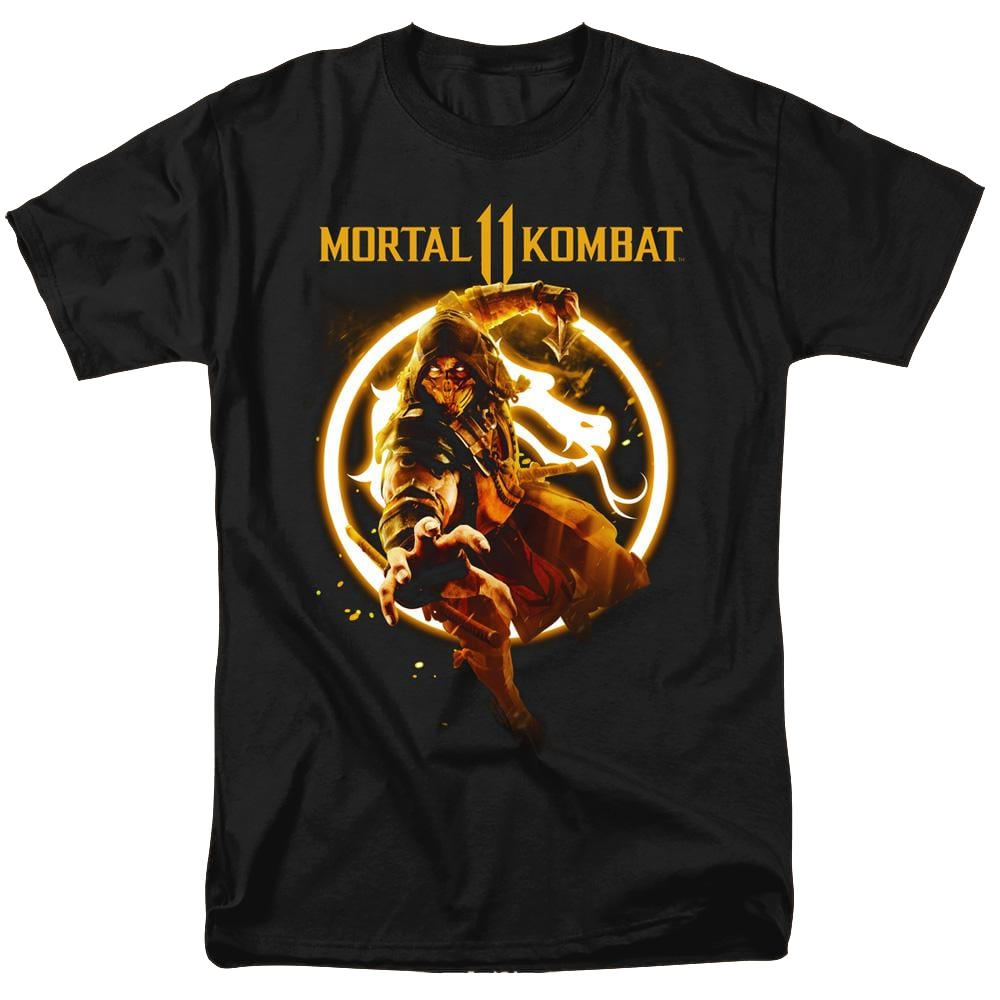 Mortal Kombat Scorpion Flames - Men's Regular Fit T-Shirt Men's Regular Fit T-Shirt Mortal Kombat