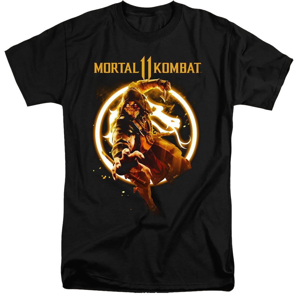Mortal Kombat Scorpion Flames - Men's Tall Fit T-Shirt Men's Tall Fit T-Shirt Mortal Kombat