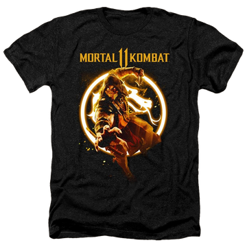 Mortal Kombat Scorpion Flames - Men's Heather T-Shirt Men's Heather T-Shirt Mortal Kombat