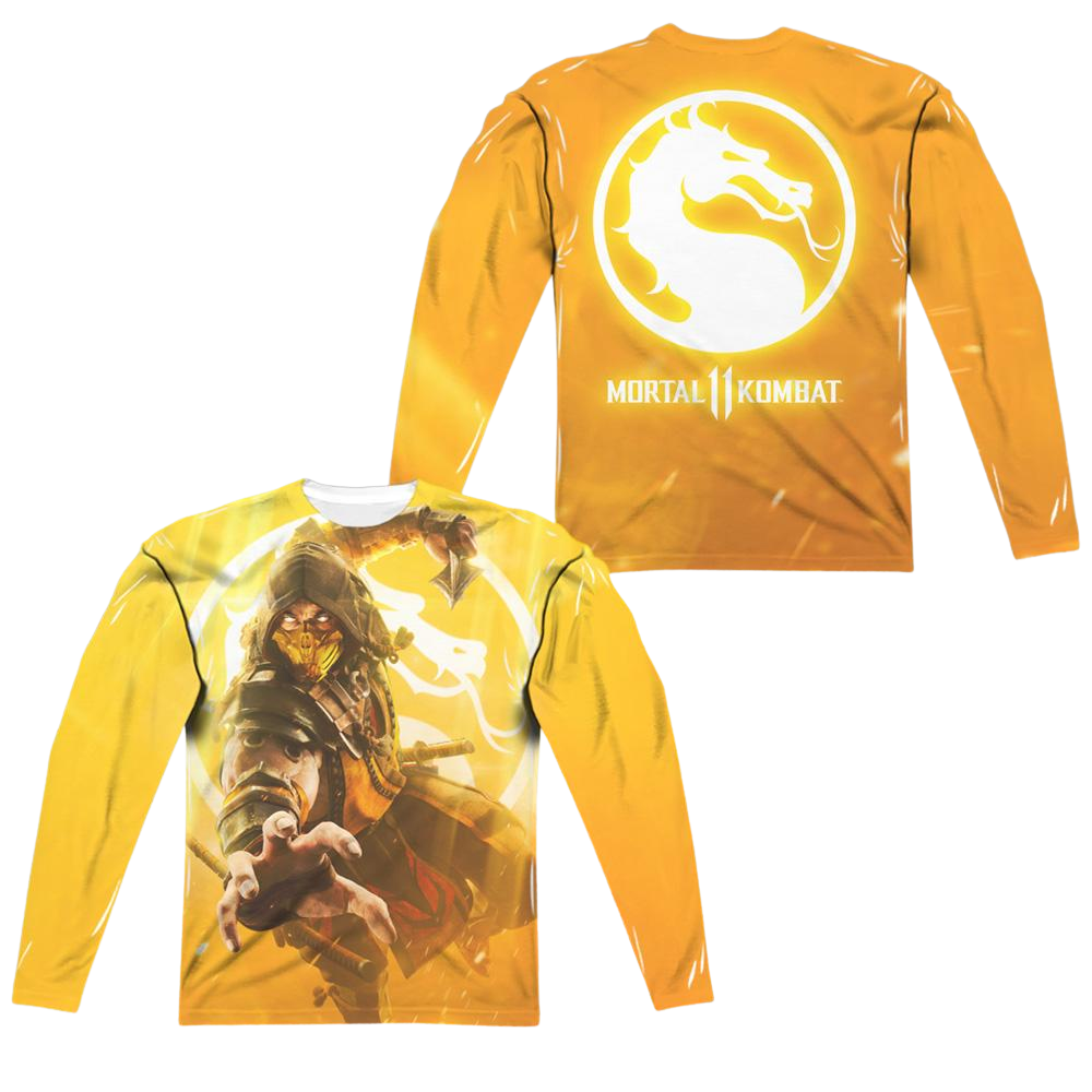 Mortal Kombat Scorpion - Men's All-Over Print Long Sleeve Men's All-Over Print Long Sleeve Mortal Kombat