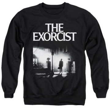 Black men's crewneck sweatshirt with Exorcist Poster graphic