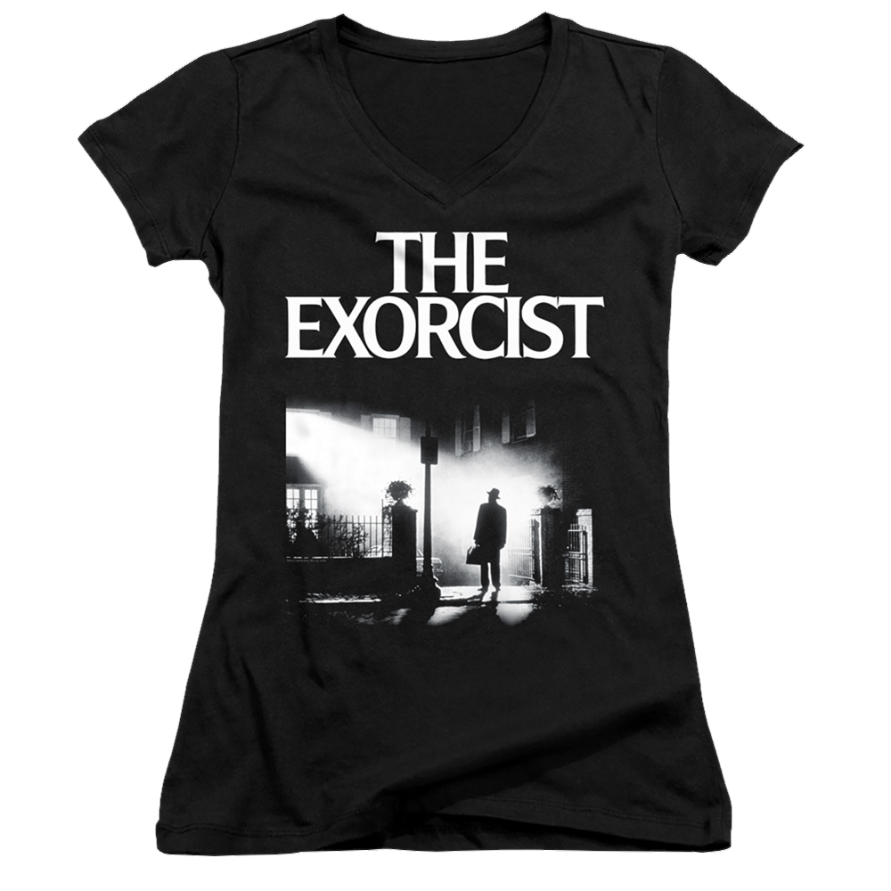 Exorcist, The Poster - Juniors V-Neck T-Shirt Juniors V-Neck T-Shirt Exorcist