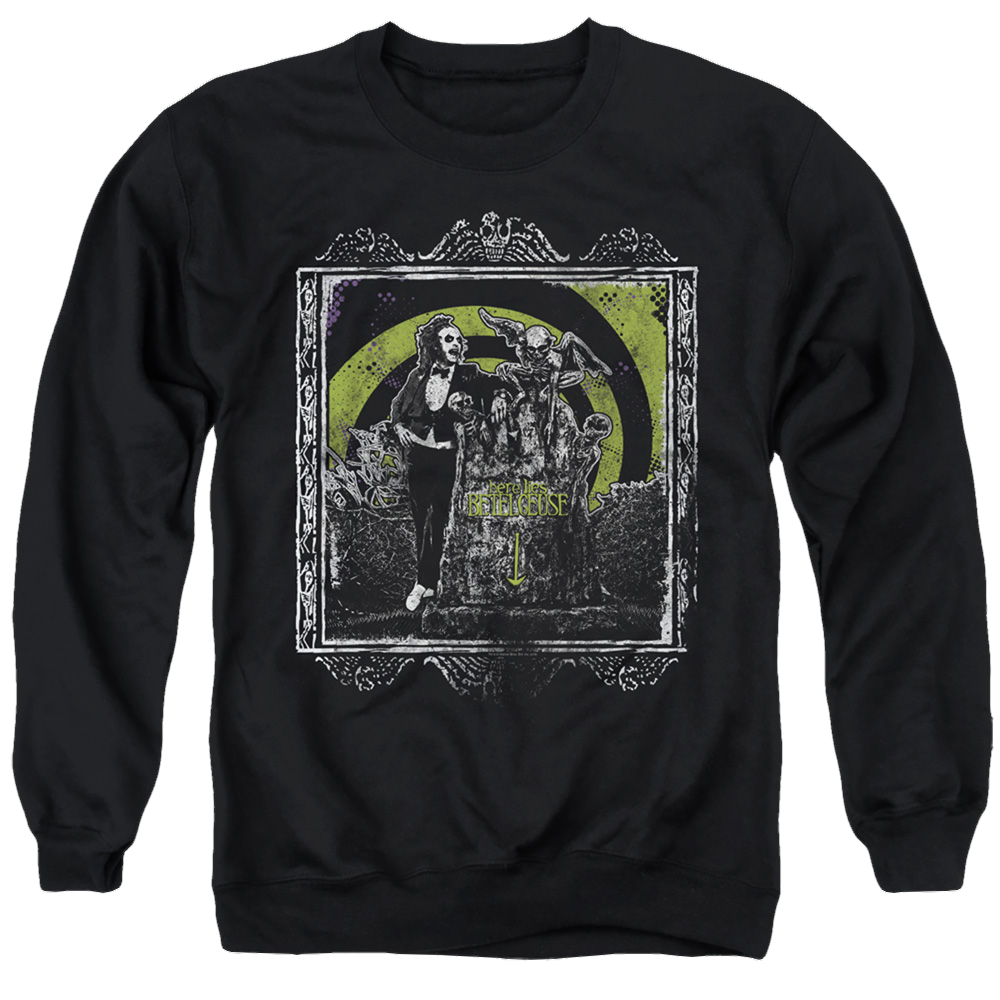 Beetlejuice Here Lies - Men's Crewneck Sweatshirt Men's Crewneck Sweatshirt Beetlejuice