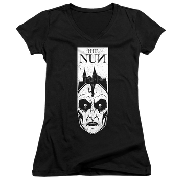 Nun, The Gaze - Juniors V-Neck T-Shirt Juniors V-Neck T-Shirt NUN
