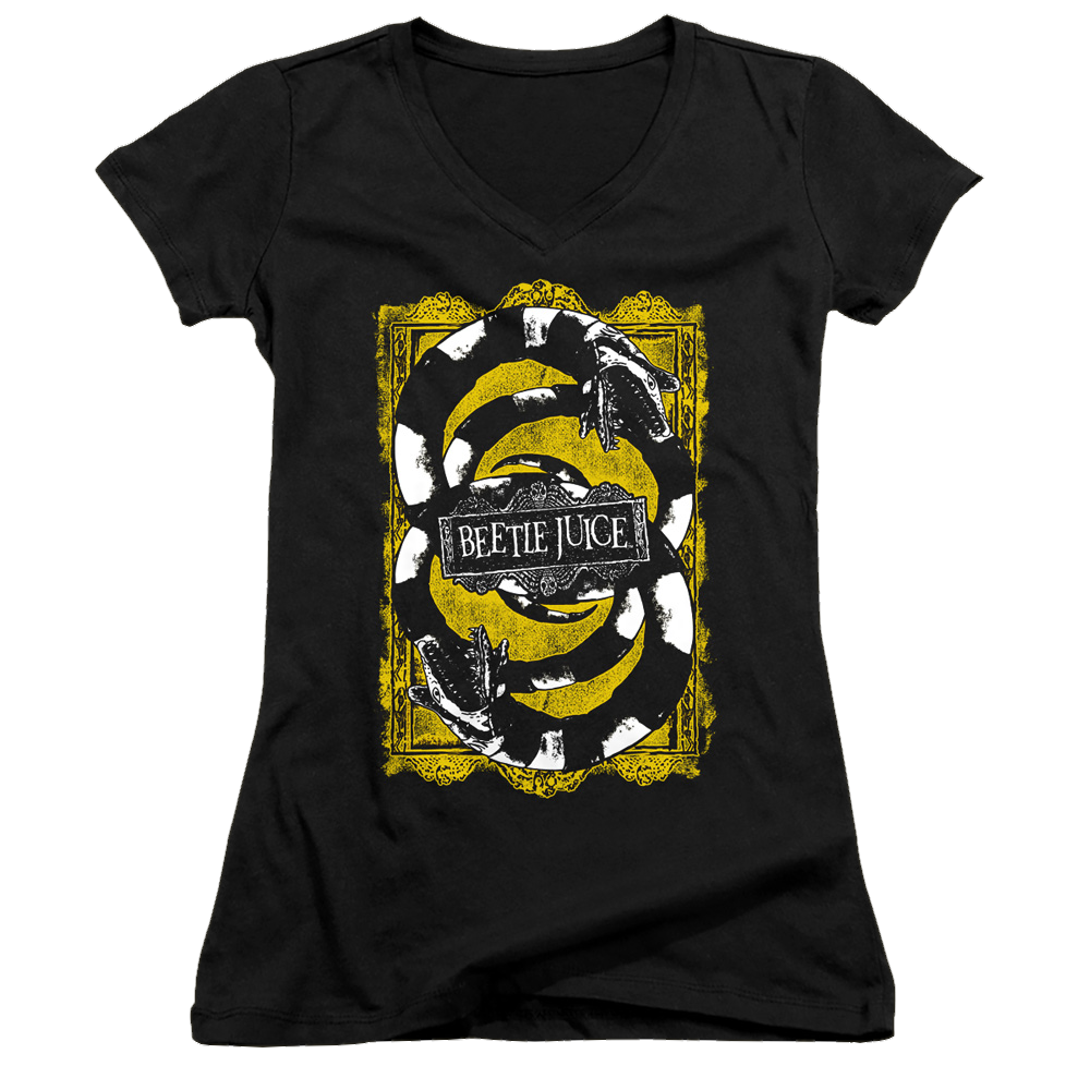 Beetlejuice We Got Worms - Juniors V-Neck T-Shirt Juniors V-Neck T-Shirt Beetlejuice