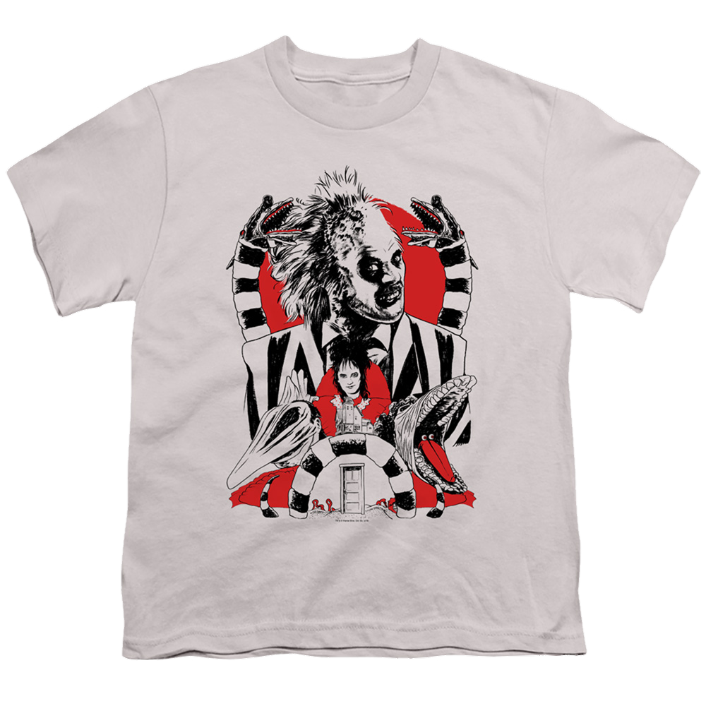Beetlejuice Beetlejuice Collage - Youth T-Shirt Youth T-Shirt (Ages 8-12) Beetlejuice