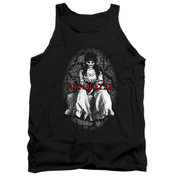 Black men's tank with Annabelle graphic