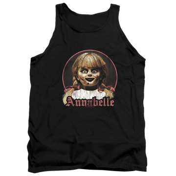 Black men's tank with Annabelle Portrait graphic