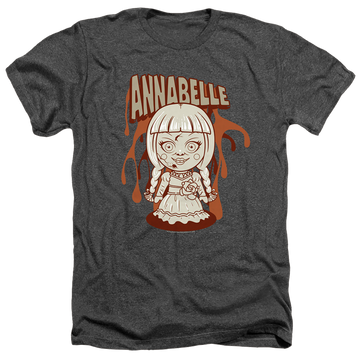 Charcoal men's heather t-shirt with Annabelle Illustration graphic
