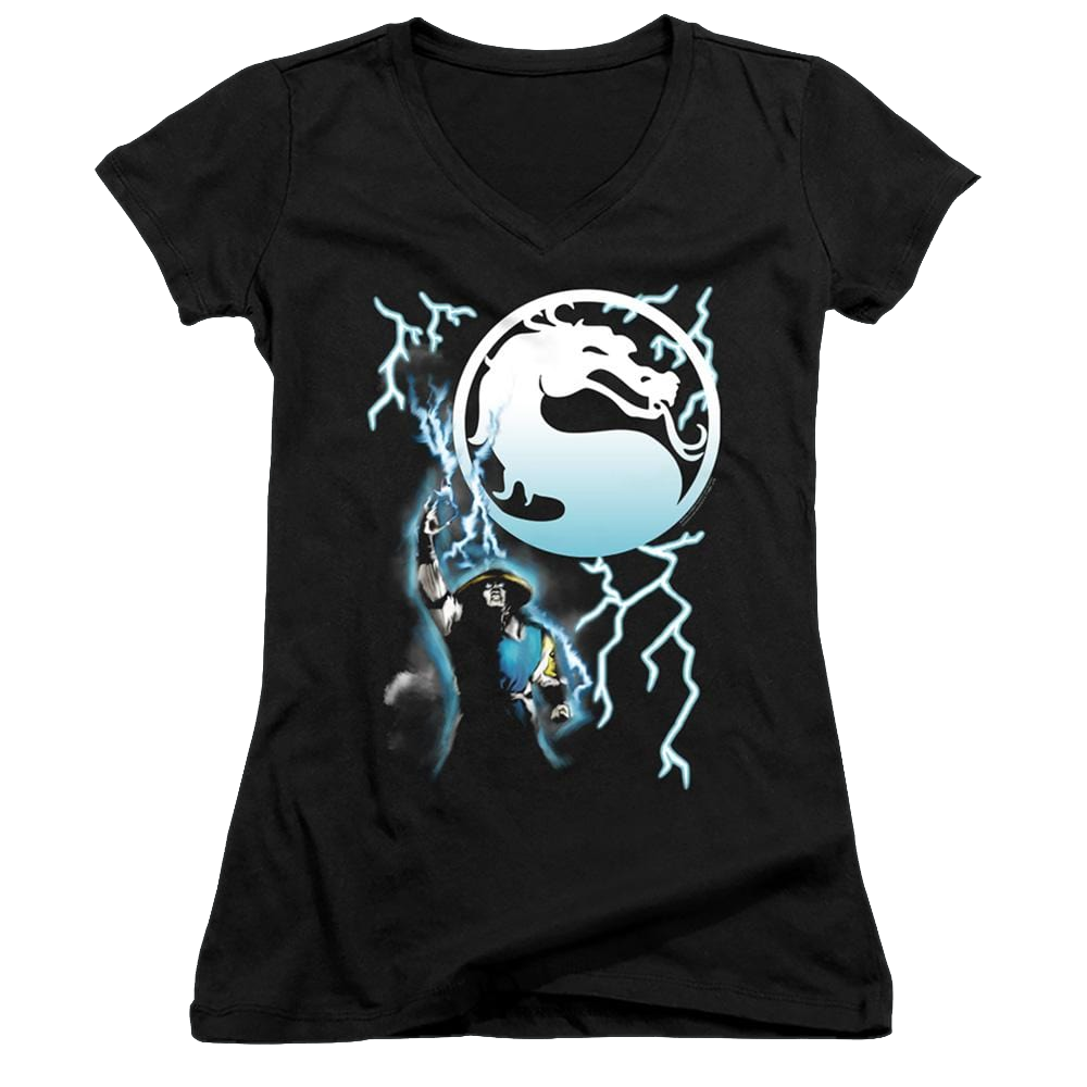 Mortal Kombat Raiden - Juniors V-Neck T-Shirt Juniors V-Neck T-Shirt Mortal Kombat