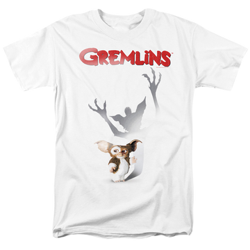 White men's regular fit t-shirt with Gremlins Shadow graphic