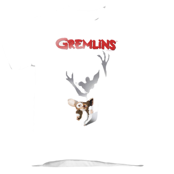 White kid's t-shirt for ages 4 to 7 with Gremlins Shadow graphic