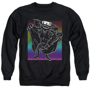 Black men's crewneck sweatshirt with Gremlins Cool Gradient graphic