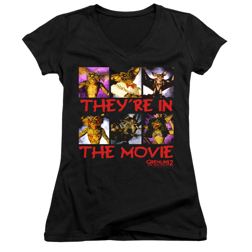 Gremlins In The Movie - Juniors V-Neck T-Shirt Juniors V-Neck T-Shirt Gremlins
