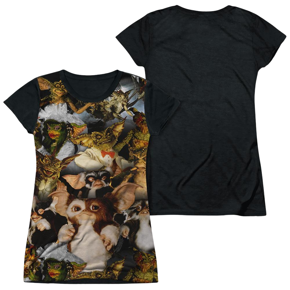Gremlins Pack Of Gremlins - Juniors Black Back T-Shirt Juniors Black Back T-Shirt Gremlins