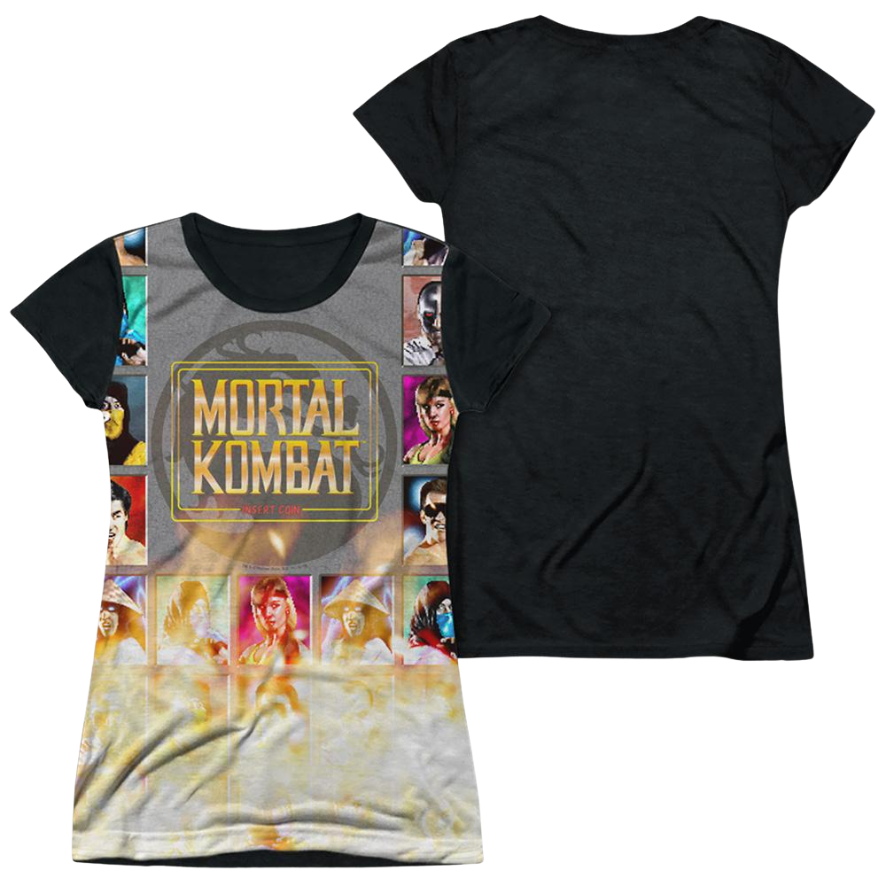 Mortal Kombat Choose Your Fighter - Juniors Black Back T-Shirt Juniors Black Back T-Shirt Mortal Kombat