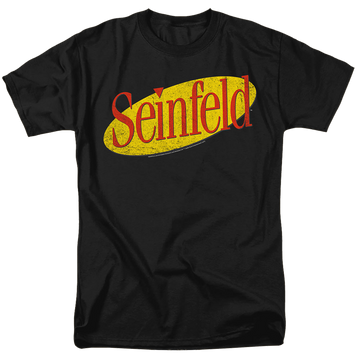Black men's regular fit t-shirt with Seinfeld Logo graphic