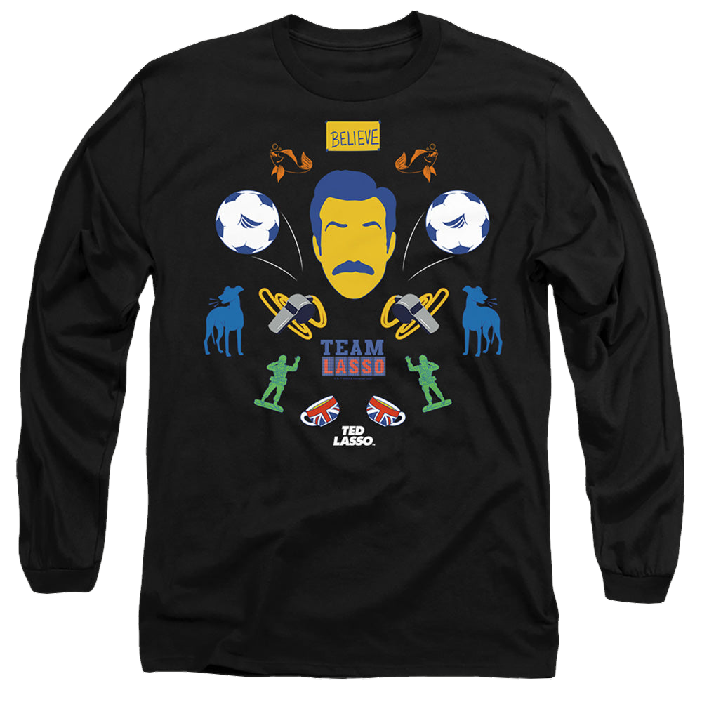 Ted Lasso Ted Lasso Icon Collage - Men's Long Sleeve T-Shirt Men's Long Sleeve T-Shirt Ted Lasso