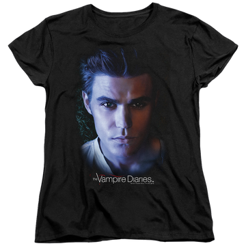 Black women's t-shirt with The Vampire Diaries Stefan graphic