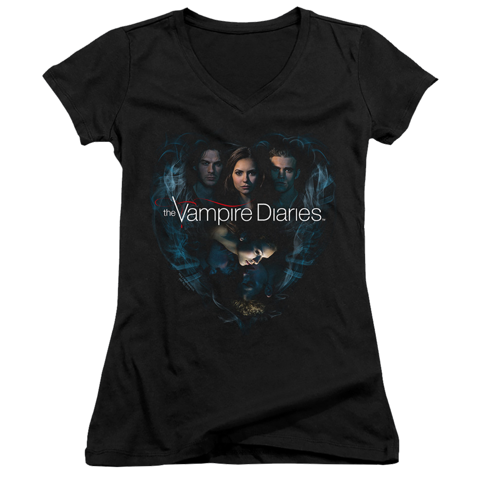 Vampire Diaries, The Hearts Desire - Juniors V-Neck T-Shirt Juniors V-Neck T-Shirt The Vampire Diaries