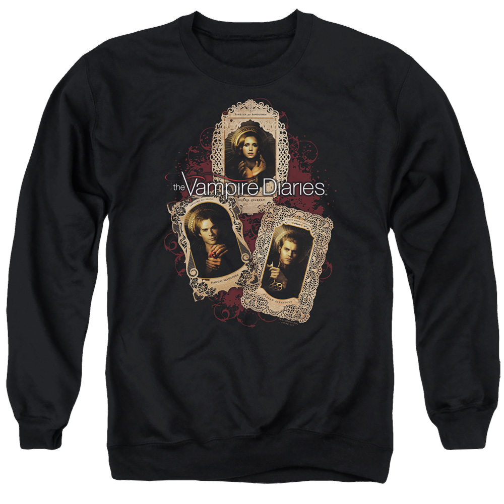 Vampire Diaries, The Holy Cards - Men's Crewneck Sweatshirt Men's Crewneck Sweatshirt The Vampire Diaries
