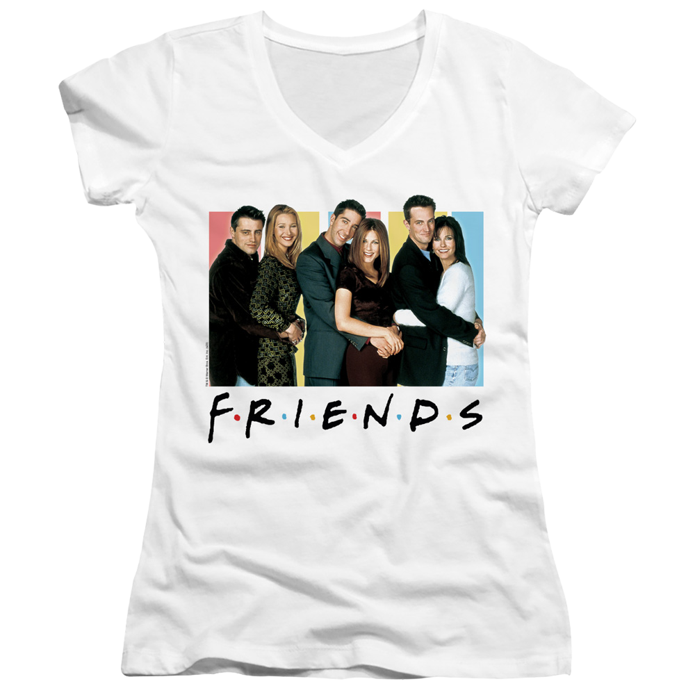 Friends Cast Logo - Juniors V-Neck T-Shirt Juniors V-Neck T-Shirt Friends