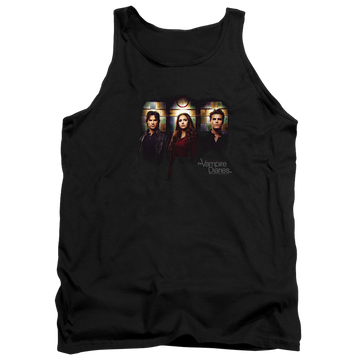 Black men's tank with The Vampire Diaries Stained Windows graphic