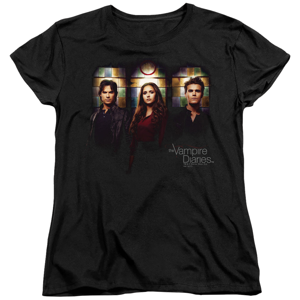 Vampire Diaries, The Stained Windows - Women's T-Shirt Women's T-Shirt The Vampire Diaries