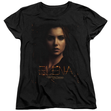 Black women's t-shirt with The Vampire Diaries Elena graphic