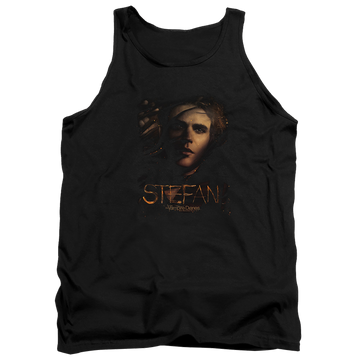 Black men's tank with The Vampire Diaries Stefan Smokey Veil graphic