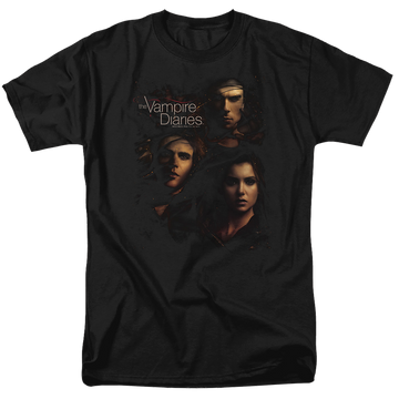 Black men's regular fit t-shirt with The Vampire Diaries Smokey Veil graphic
