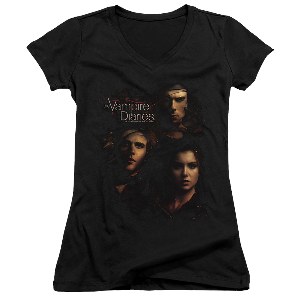 Vampire Diaries, The Smokey Veil - Juniors V-Neck T-Shirt Juniors V-Neck T-Shirt The Vampire Diaries