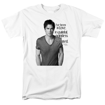 White men's regular fit t-shirt with The Vampire Diaries In Love graphic