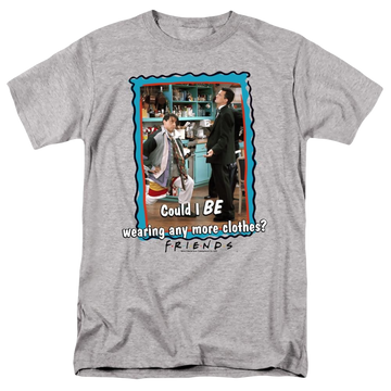 Athletic heather men's regular fit t-shirt with Friends Any More Clothes graphic