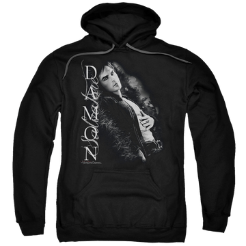 Black pullover hoodie with The Vampire Diaries Besides Me graphic