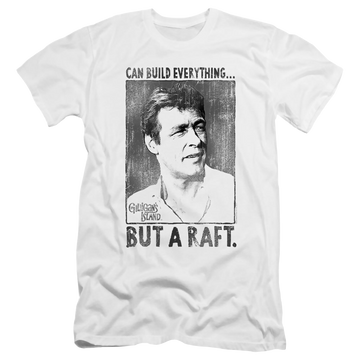 White men's premium slim fit t-shirt with Gilligan's Island Professor graphic