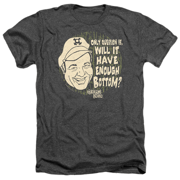 Charcoal men's heather t-shirt with Gilligan's Island Enough Bottom graphic
