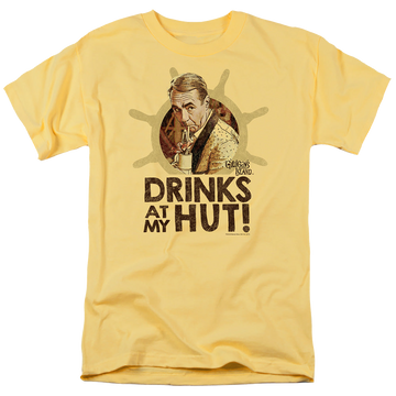 Banana men's regular fit t-shirt with Gilligan's Island Drinks graphic