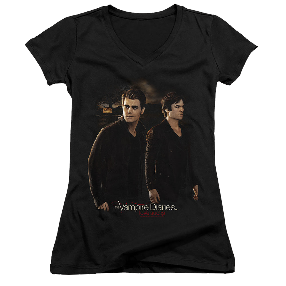 Vampire Diaries, The Brothers - Juniors V-Neck T-Shirt Juniors V-Neck T-Shirt The Vampire Diaries