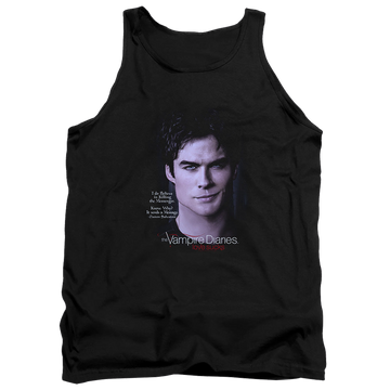 Black men's tank with The Vampire Diaries Messanger graphic